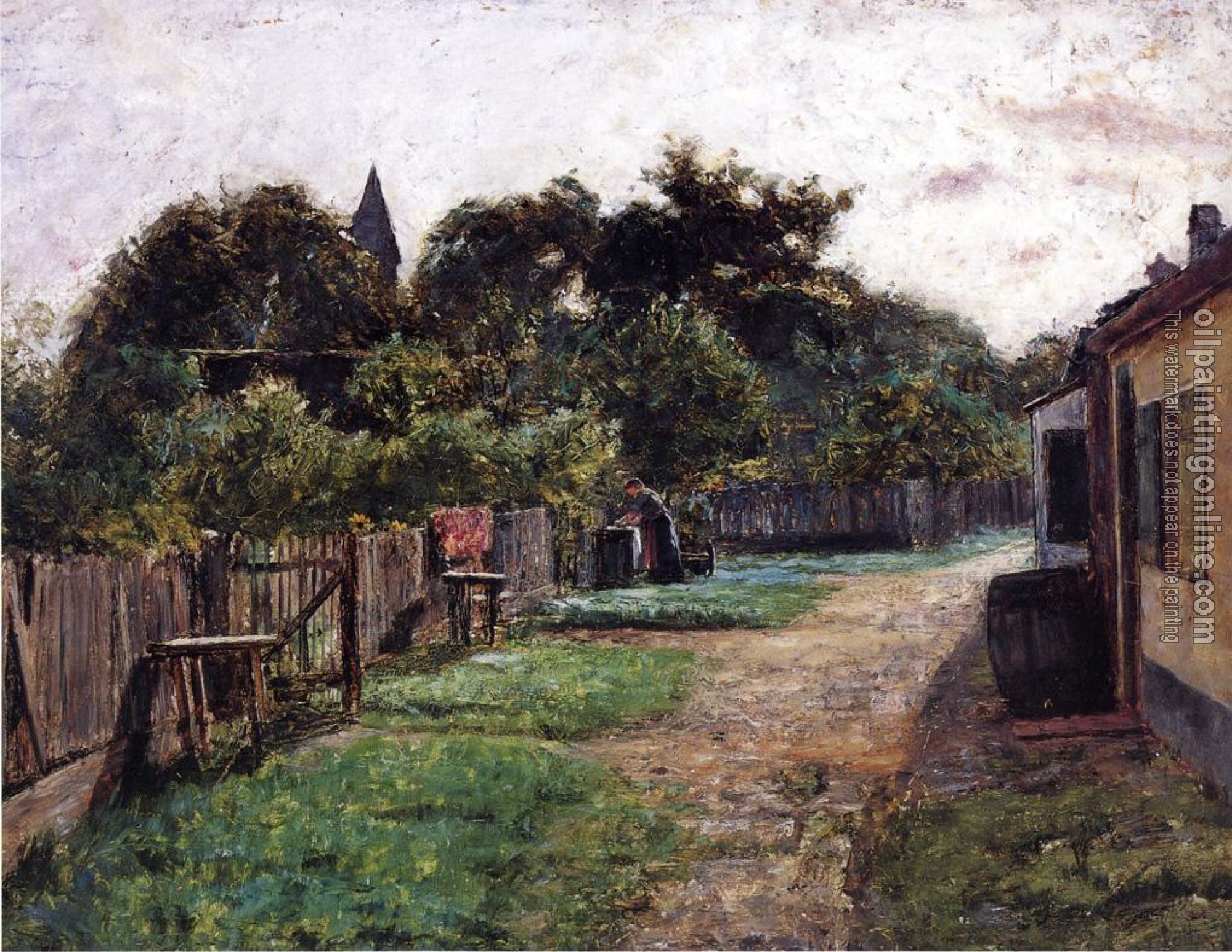 Steele, Theodore Clement - Village Scene